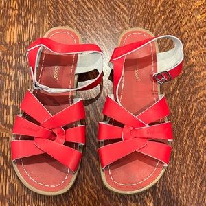 original saltwater sandals in red size 7 in womens